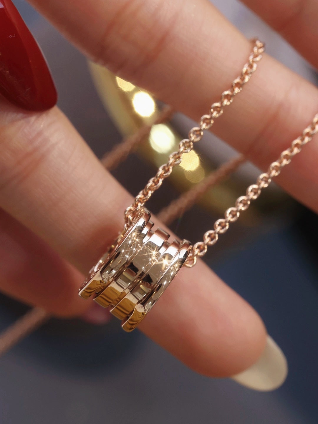 [✨ROSE✨]ZERO 1 PINK GOLD NECKLACE