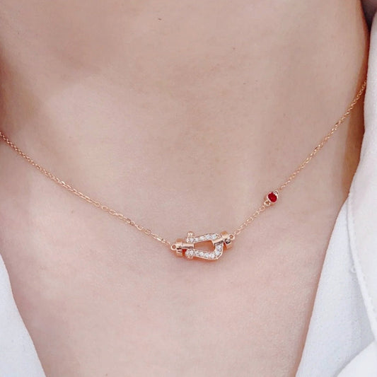 [✨ROSE✨]FORCE 10 DIAMOND PINK GOLD NECKLACE