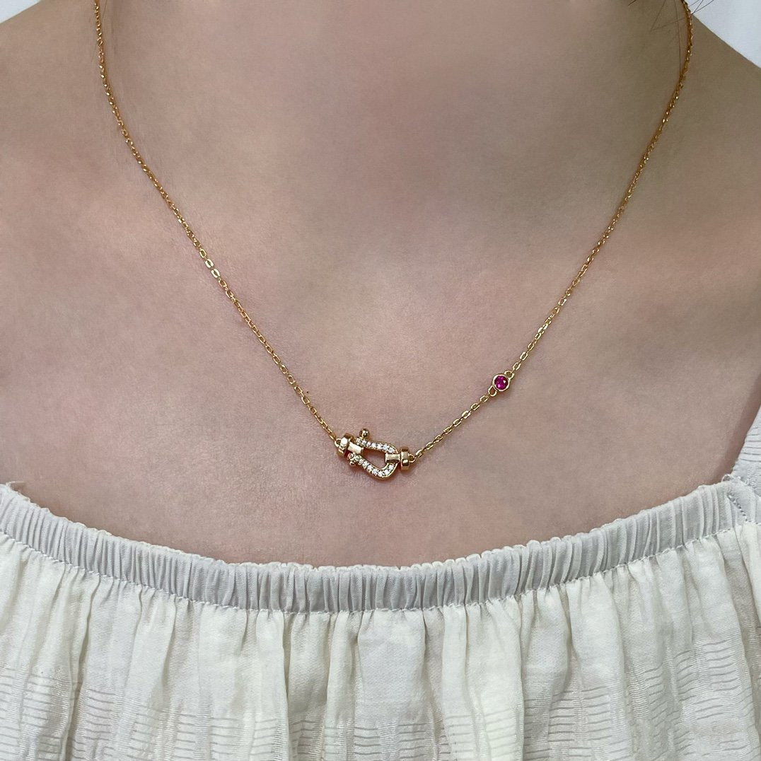 [✨ROSE✨]FORCE 10 DIAMOND PINK GOLD NECKLACE