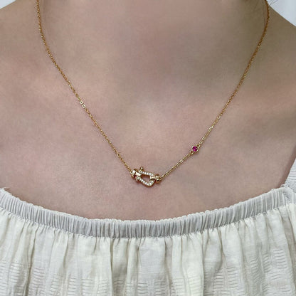 [✨ROSE✨]FORCE 10 DIAMOND PINK GOLD NECKLACE