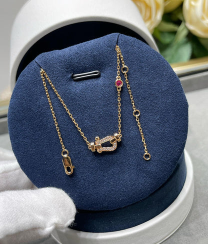 [✨ROSE✨]FORCE 10 DIAMOND PINK GOLD NECKLACE