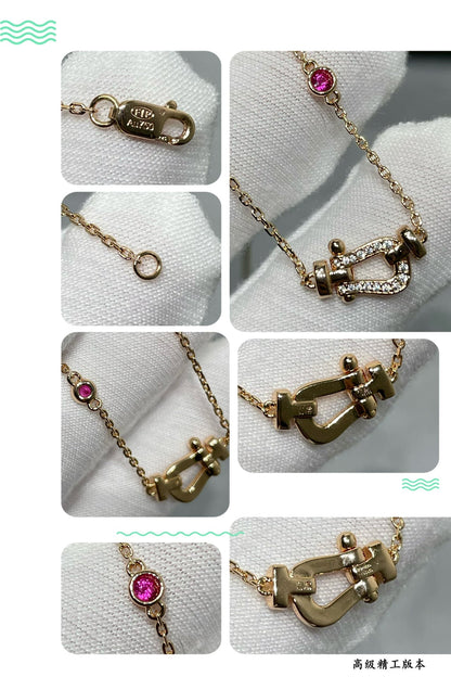 [✨ROSE✨]FORCE 10 DIAMOND PINK GOLD NECKLACE