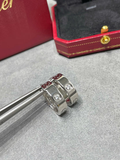 [✨ROSE✨]LOVE 5.5MM 1 DIAMOND EARRINGS