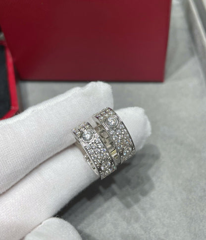 [✨ROSE✨]LOVE 5.5MM DIAMOND PAVED EARRINGS