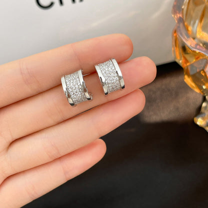 [✨ROSE✨]ZERO 1 DIAMOND PAVED EARRINGS