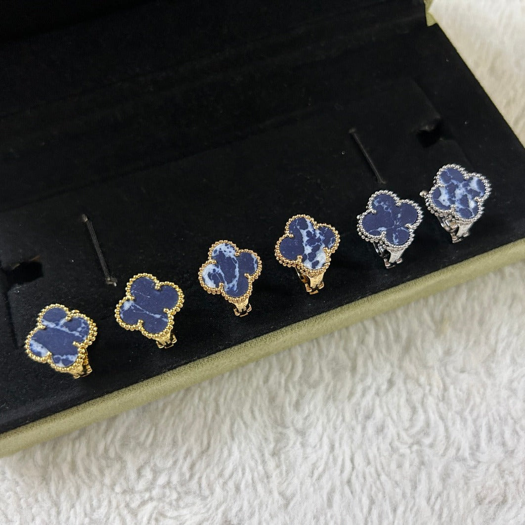 [✨ROSE✨]CLOVER PIETERSITE MEDIUM STUD EARRINGS