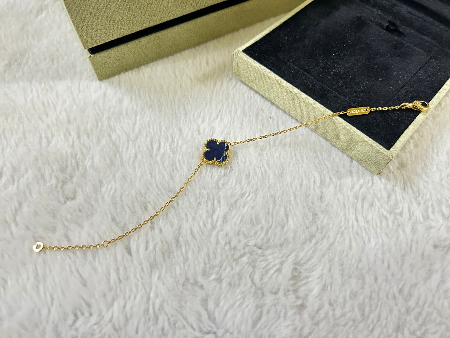 [✨ROSE✨]CLOVER 1 MOTIF PIETERSITE BRACELET