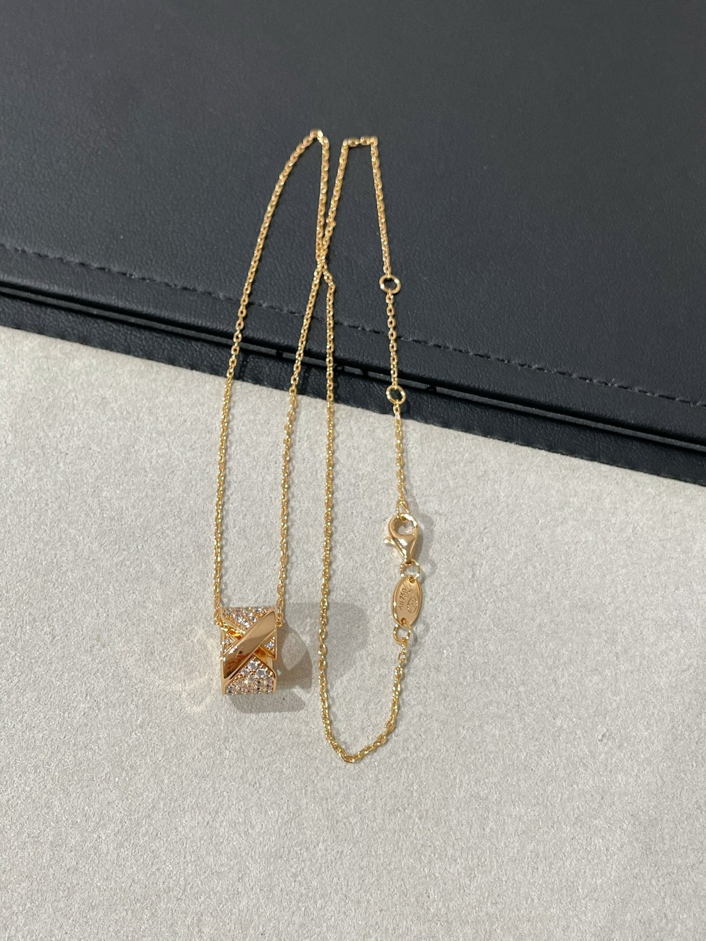 [✨ROSE✨]LIENS EVIDENCE DIAMOND PAVED NECKLACE