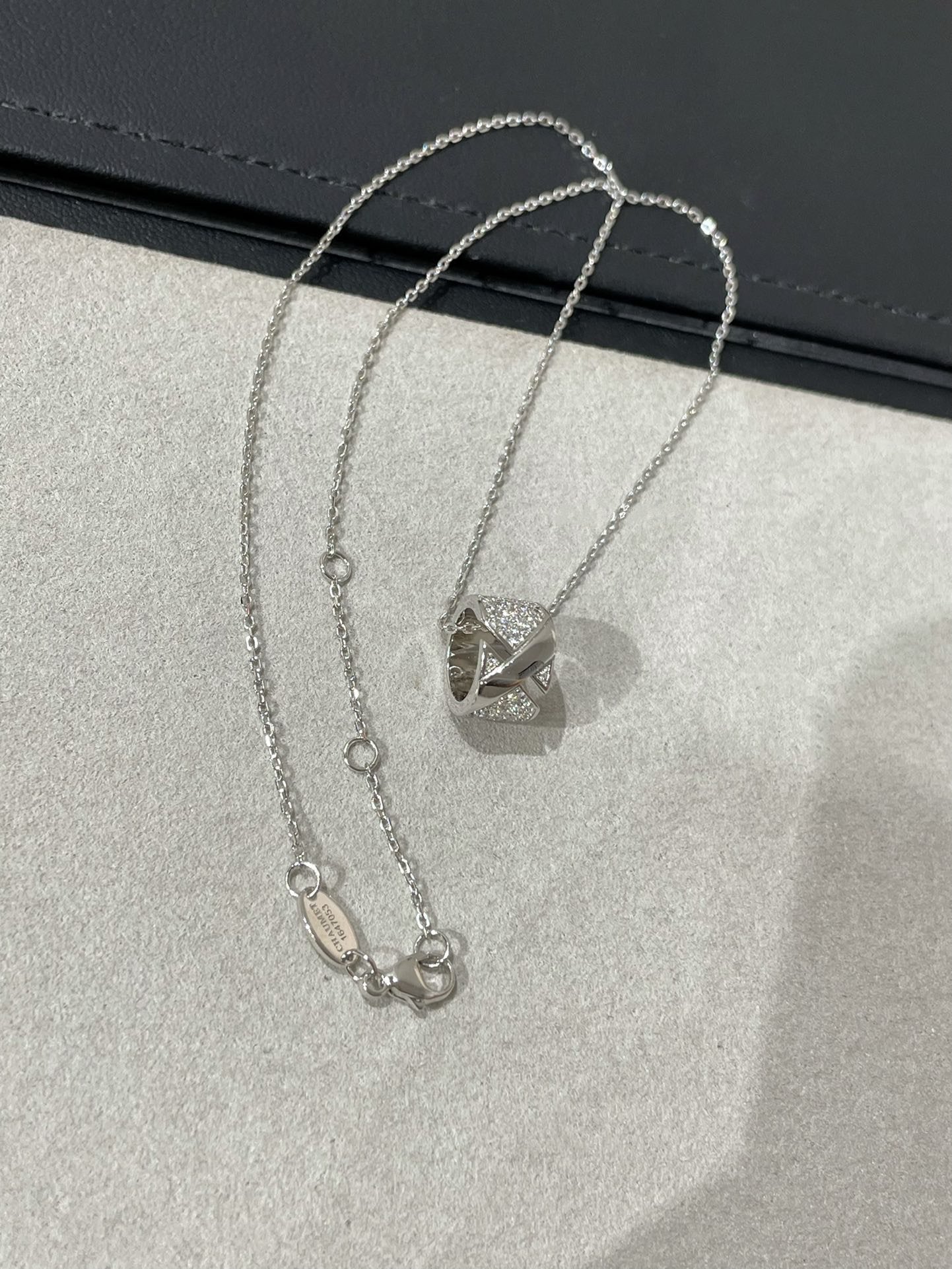 [✨ROSE✨]LIENS EVIDENCE DIAMOND PAVED NECKLACE