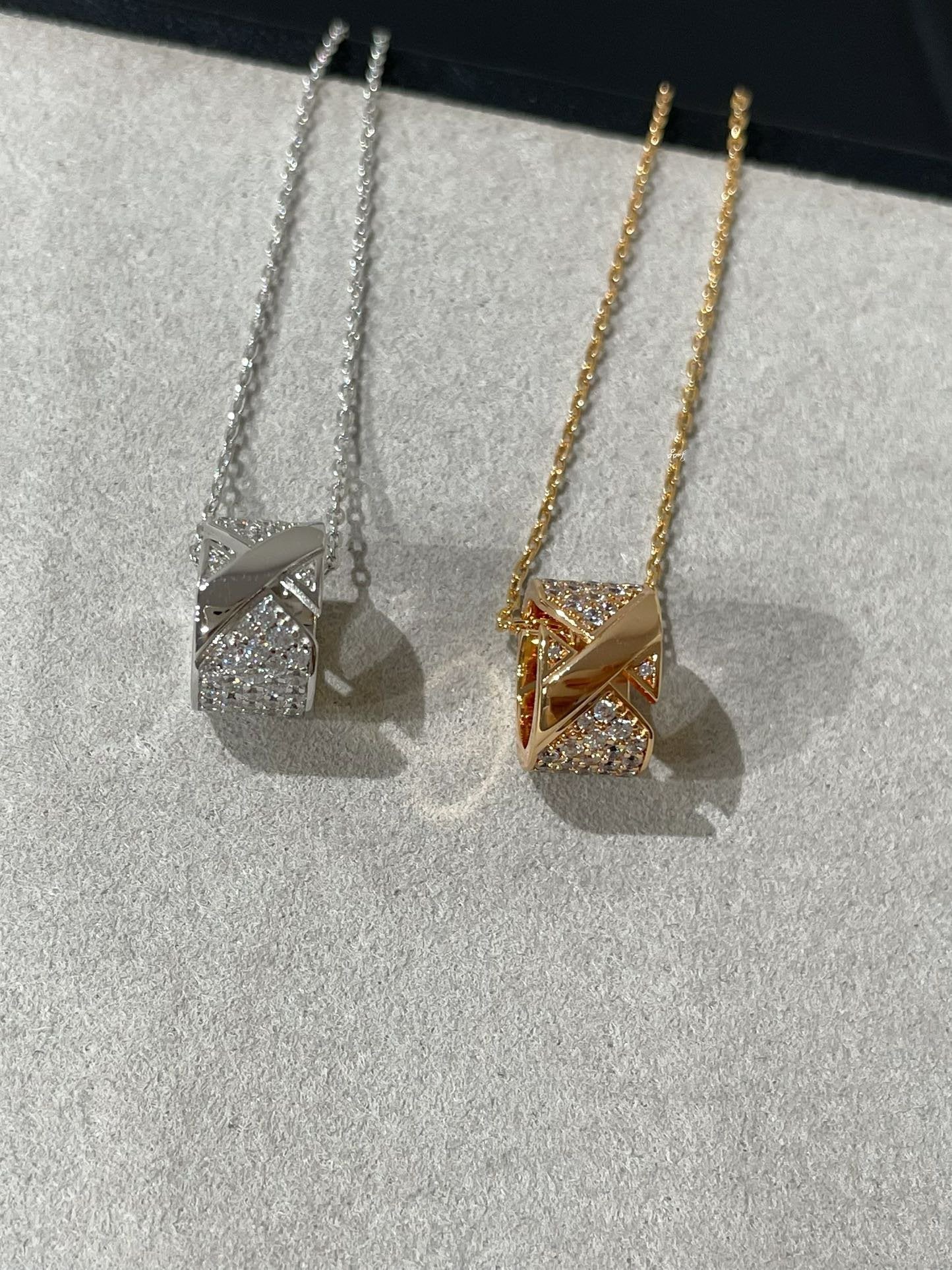 [✨ROSE✨]LIENS EVIDENCE DIAMOND PAVED NECKLACE