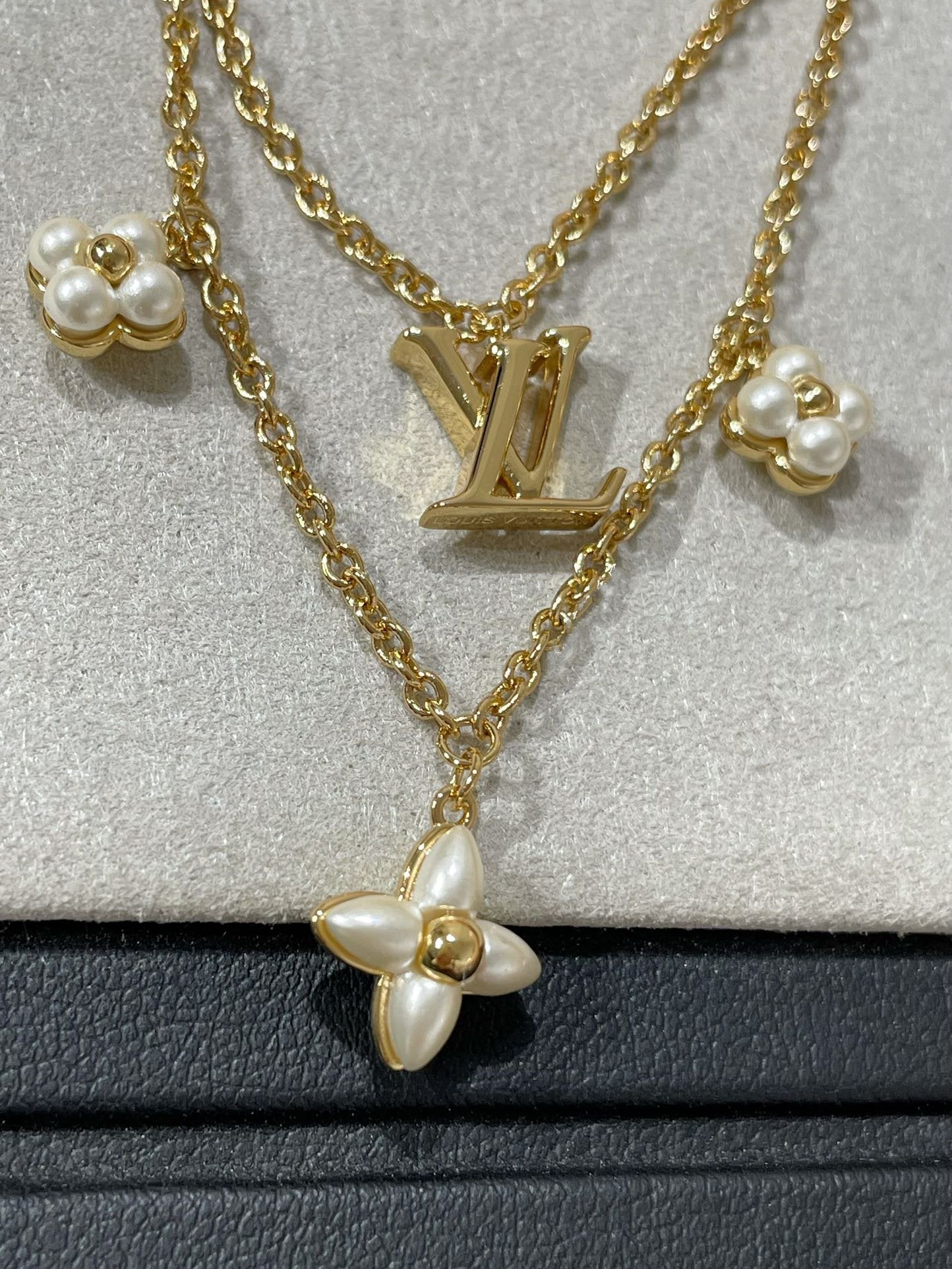 [✨ROSE✨]FLOWERGRAM GOLD MOP DOUBLE ROW NECKLACE