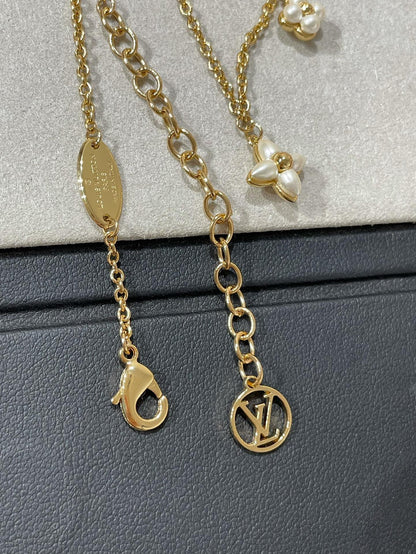 [✨ROSE✨]FLOWERGRAM GOLD MOP DOUBLE ROW NECKLACE