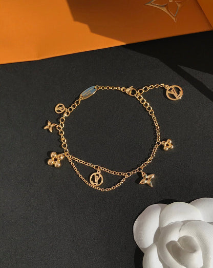 [✨ROSE✨]BLOOMING PINK GOLD MOP BRACELET