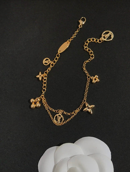 [✨ROSE✨]BLOOMING PINK GOLD MOP BRACELET