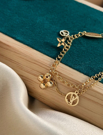 [✨ROSE✨]BLOOMING PINK GOLD MOP BRACELET