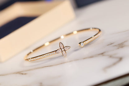 [✨ROSE✨]IDYLLE GOLD OPEN BRACELET DIAMOND PAVED