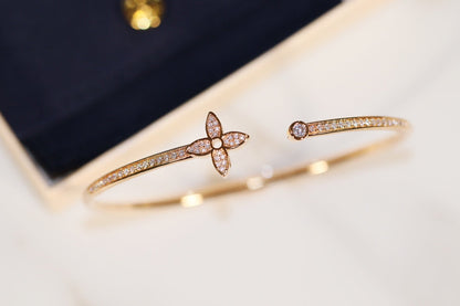 [✨ROSE✨]IDYLLE GOLD OPEN BRACELET DIAMOND PAVED