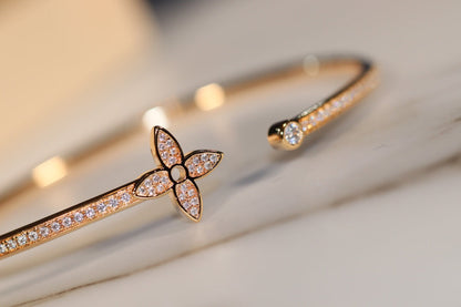 [✨ROSE✨]IDYLLE GOLD OPEN BRACELET DIAMOND PAVED