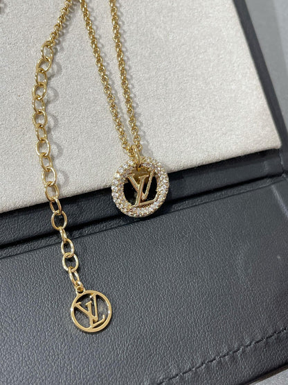 [✨ROSE✨]BY NIGHT DIAMOND PAVED NECKLACE