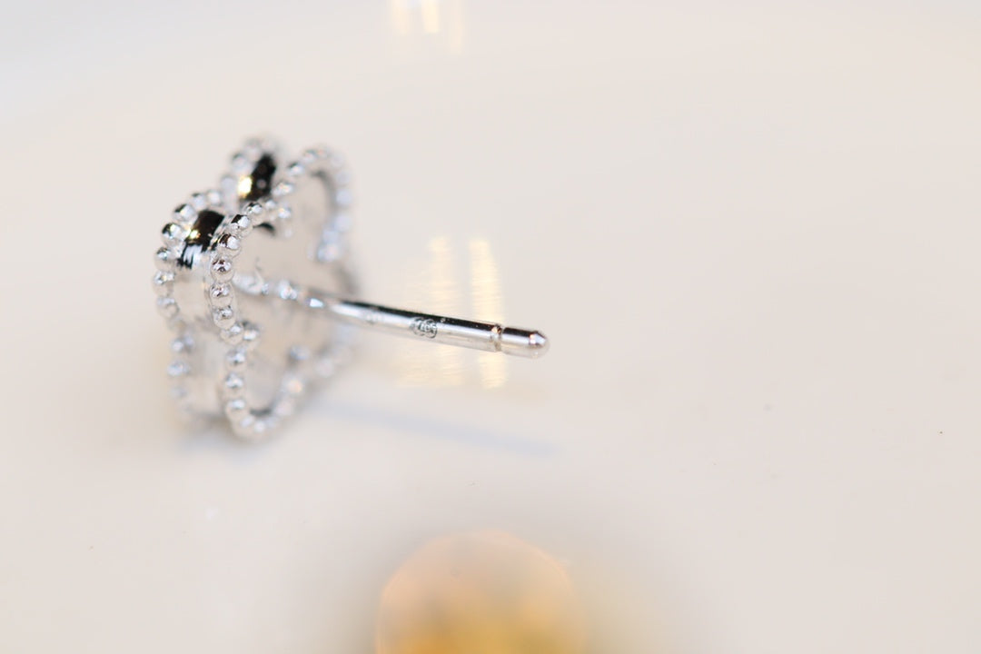 [✨ROSE✨]CLOVER MINI TURQUOISE SILVER STUD EARRINGS