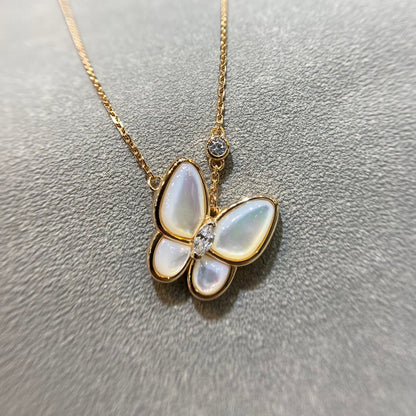 [✨ROSE✨]BUTTERFLY MOP DIAMOND NECKLACE