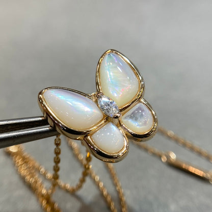 [✨ROSE✨]BUTTERFLY MOP DIAMOND NECKLACE
