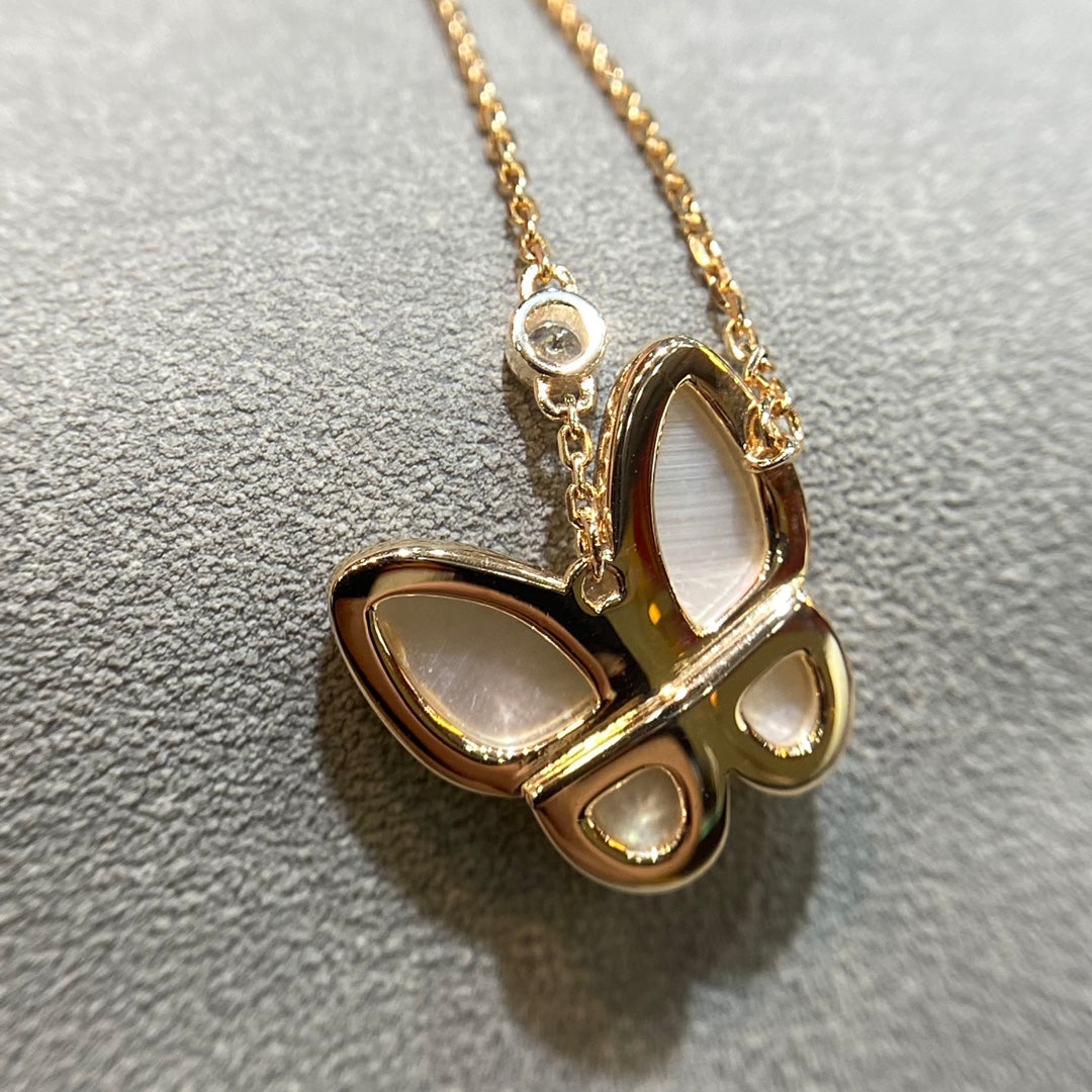 [✨ROSE✨]BUTTERFLY MOP DIAMOND NECKLACE