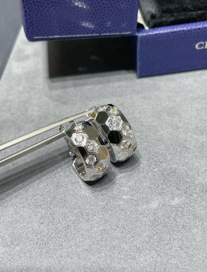 [✨ROSE✨]BEE LOVE DIAMOND HOOP EARRINGS