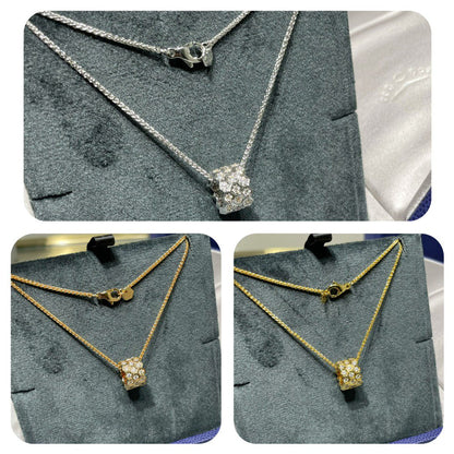 [✨ROSE✨]BEE LOVE DIAMOND PAVED 3 ROW NECKLACE