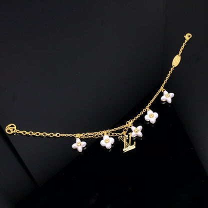[✨ROSE✨]LOGO 6 MOTIF STAR AND SUN GOLD BRACELET