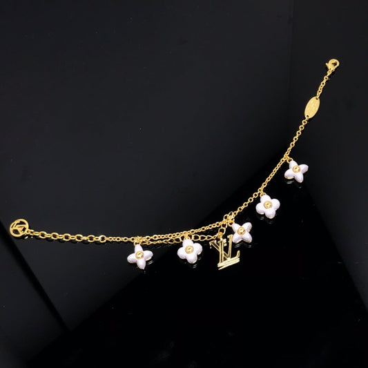 [✨ROSE✨]LOGO 6 MOTIF STAR AND SUN GOLD BRACELET