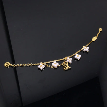 [✨ROSE✨]LOGO 6 MOTIF STAR AND SUN GOLD BRACELET