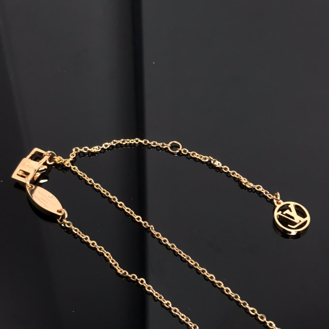 [✨ROSE✨]COLOR BLOSSOM PINK MOP SUN GOLD NECKLACE