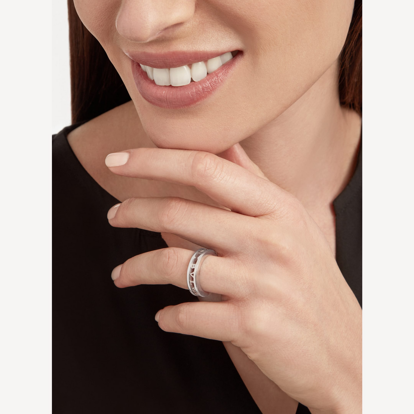 [✨ROSE✨]ZERO 1 ONE-BAND WITH OPENWORK LOGO SPIRAL RING