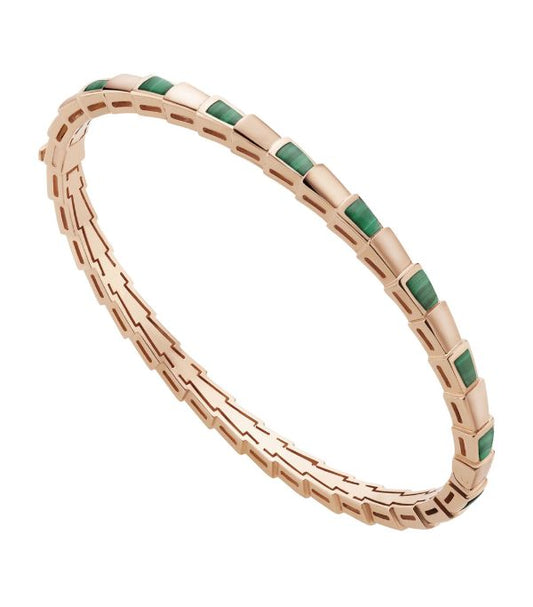 [✨ROSE✨]SERPENTI BRACELET PINK GOLD MALACHITE