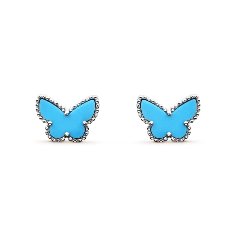 [✨ROSE✨]BUTTERFLY TURQUOISE EARRINGS SILVER