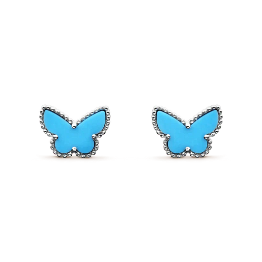 [✨ROSE✨]BUTTERFLY TURQUOISE EARRINGS SILVER