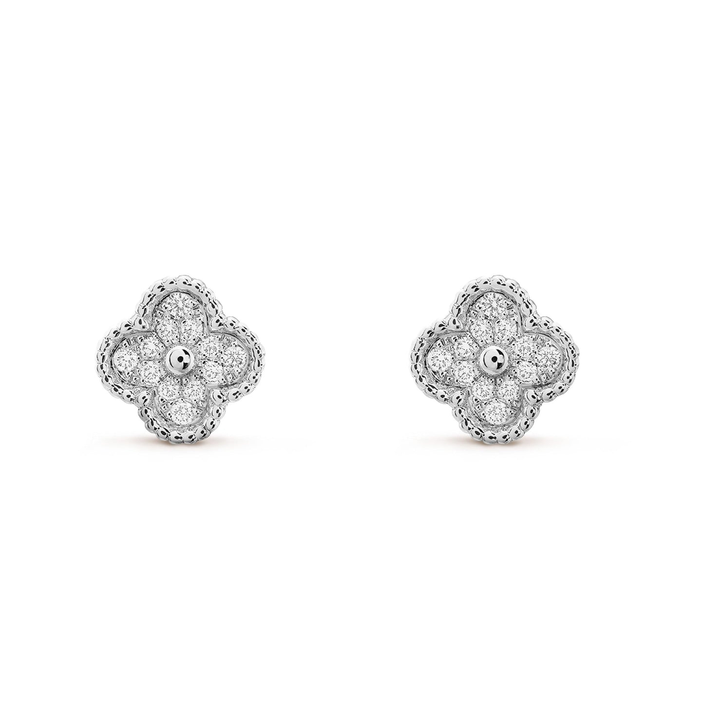 [✨ROSE✨]CLOVER MINI DIAMOND STUD EARRINGS