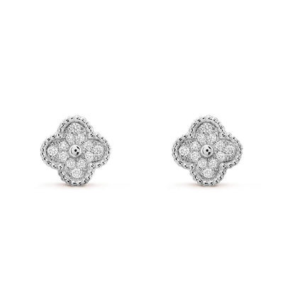 [✨ROSE✨]CLOVER MINI DIAMOND STUD EARRINGS