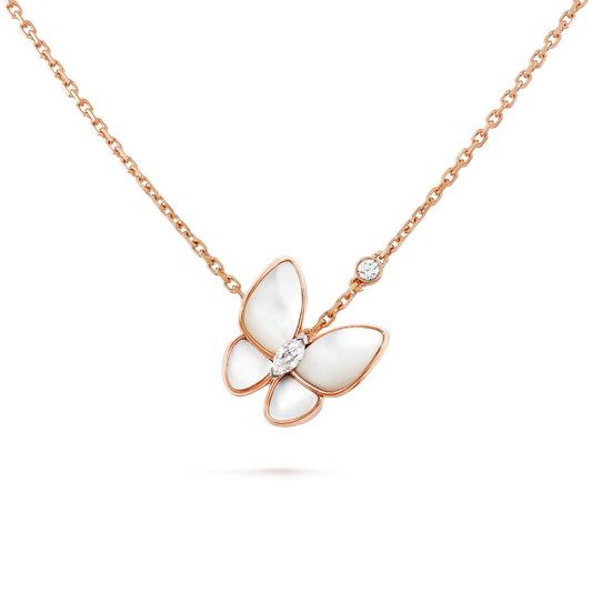 [✨ROSE✨]BUTTERFLY MOP DIAMOND NECKLACE