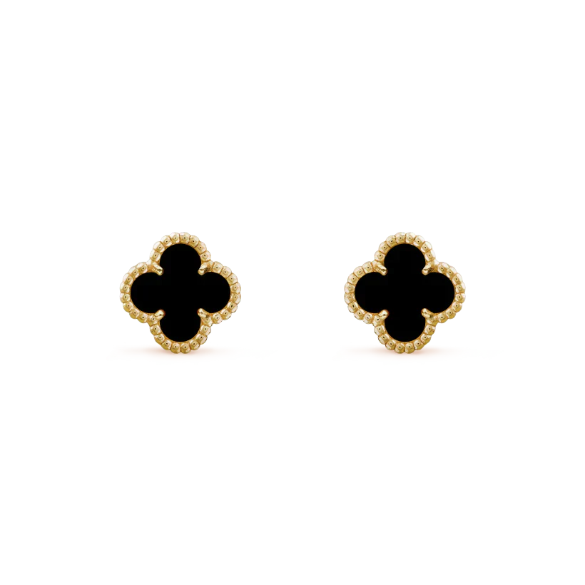 [✨ROSE✨]CLOVER MINI 9.5MM BLACK MOP EARRINGS