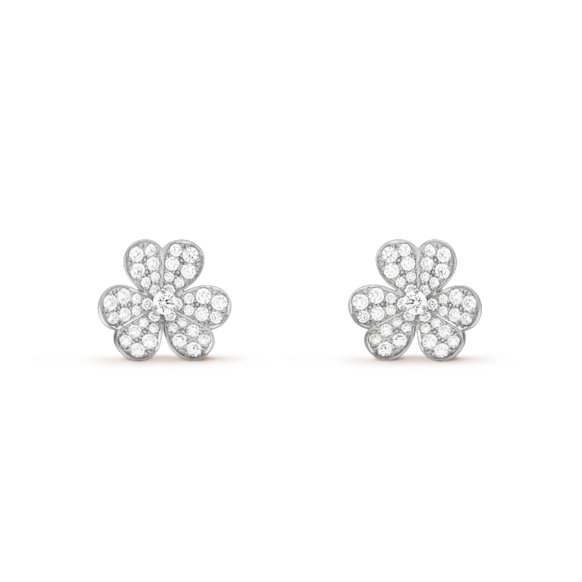 [✨ROSE✨]CLOVER COMOS DIAMOND EARRINGS SILVER