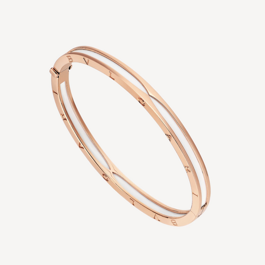 [✨ROSE✨]ZERO 1 PINK GOLD WITH WHITE CERAMIC BRACELET