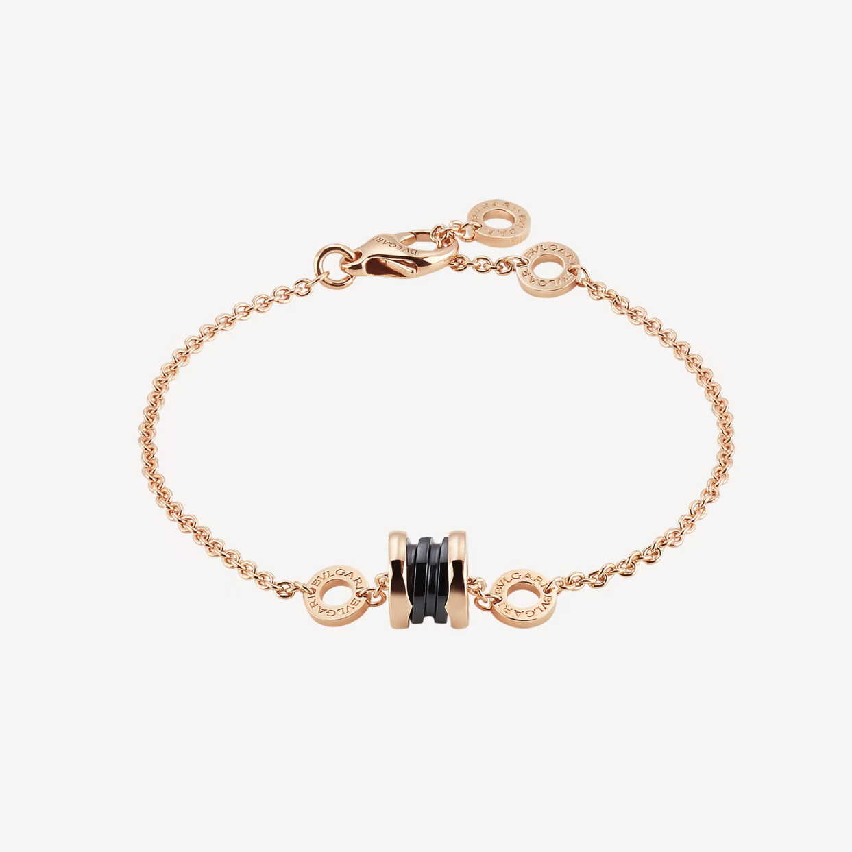 [✨ROSE✨]ZERO 1 SOFT PINK GOLD AND BLACK CERAMIC BRACELET