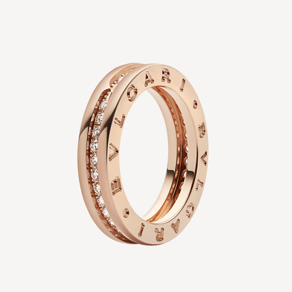 [✨ROSE✨]ZERO 1 ONE-BAND PAVED DIAMONDS ON THE SPIRAL RING