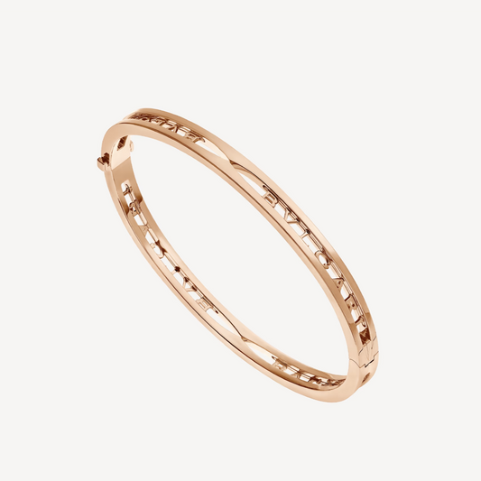 [✨ROSE✨]ZERO 1 SPIRAL LOGO PINK GOLD BRACELET