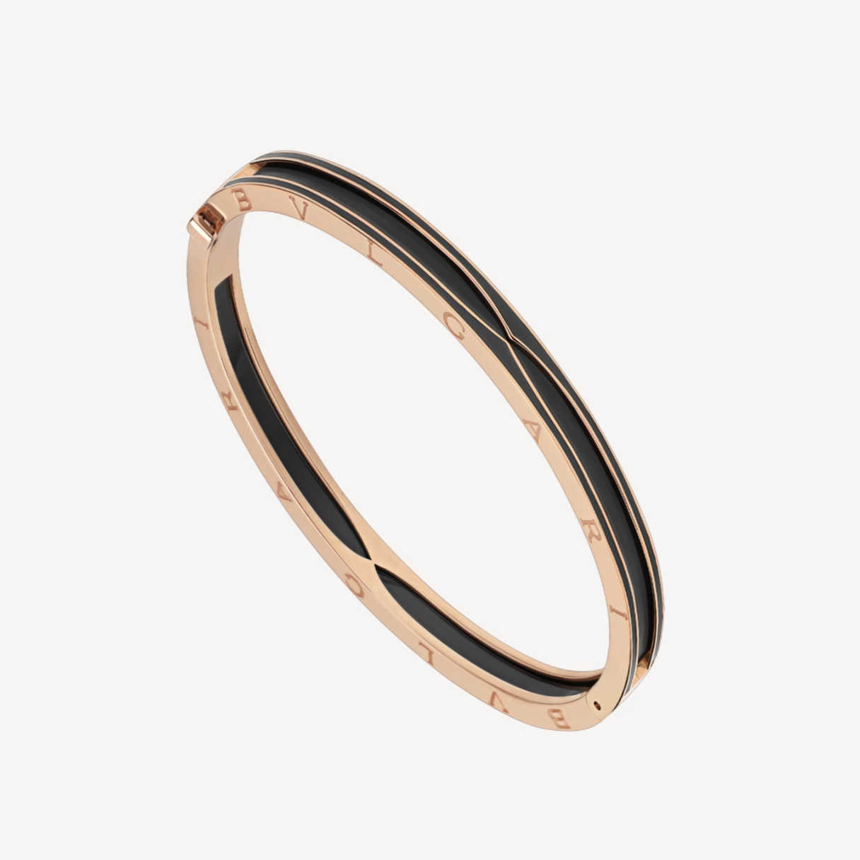 [✨ROSE✨]ZERO 1 PINK GOLD WITH MATTE BLACK CERAMIC BRACELET