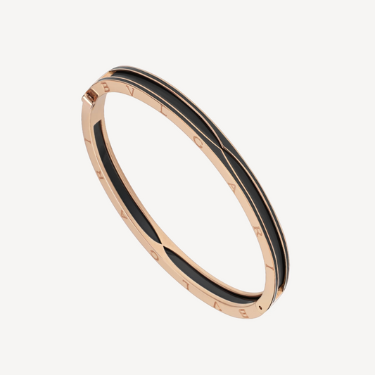 [✨ROSE✨]ZERO 1 PINK GOLD WITH MATTE BLACK CERAMIC BRACELET