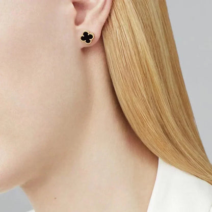 [✨ROSE✨]CLOVER MINI 9.5MM BLACK MOP EARRINGS