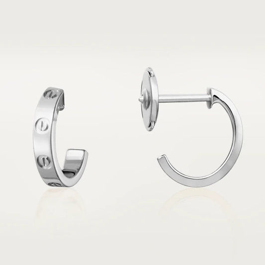 [✨ROSE✨]LOVE EARRINGS 2.65MM SILVER